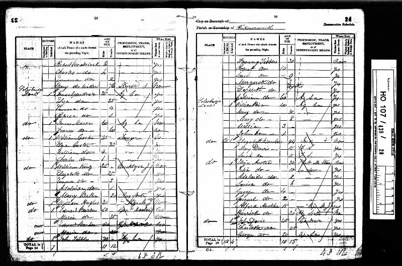 Rippington (Jane nee Woodstock) 1841 Census